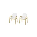 SoBuy 2er-Set Kinderstühle höhenverstellbar Weiß 40x31x57,5cm Modern