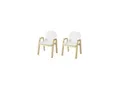 SoBuy 2er-Set Kinderstühle höhenverstellbar Weiß 40x31x57,5cm Modern