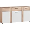 Kommode PROCONTOUR "Trenti BESTSELLER", eichefarben, weiß, B:155cm H:81cm T:40cm, Sideboards, Höhe 81 cm, mit variabel verstellbaren Einlegeböden