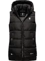 MARIKOO Damen warme Winter Steppweste mit Kapuze Zarinaa Black Gr. XS