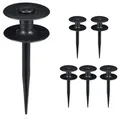 relaxdays Schlauchhalterung Schlauchführung Gartenschlauch 6er Set schwarz
