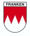 Hermann Schütz Aufkleber Aufkleber Wappen Franken 80 x 60 mm