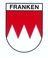Aufkleber Wappen Franken 80 x 60 mm  Sticker Tattoo Auto