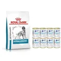 ROYAL CANIN Hypoallergenic DR21 14kg + ENZO VET Hypoallergenes Futter mit Pute für Hunde 8x400g