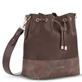 Expatrié Beuteltasche Damen Braun - Sarah Medium - Handtasche aus Veganem PU Leder - Umhängetasche für City, Business, Freizeit - Schlicht & Stylisch