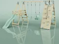 OutdoorToys Klettergerüst Schmetterling aus Holz in Grün Mintgrün
