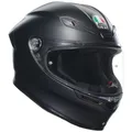 AGV - K6 S AGV E2206 MPLK Integralhelm, Motorradhelm für Brillenträger, Carbon Aramid Schale, Pinlock Max Vision Visier, Sport Touring, Schwarz matt, L