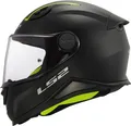 Kinder Motorradhelm LS2 FF812 Kid Solid Matt Schwarz Gr. S - Schwarz Gelb Matt