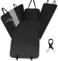 Hundedecke Auto Rückbank Hundesitz wasserdicht 147*134cm Schwarz