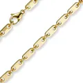 5mm Kette Collier Plattenkette aus 750 Gold Gelbgold 70cm Unisex Goldkette