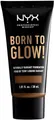 NYX Professional Makeup Born to Glow Radiant Foundation, Schillerndes Finish, Aufbaufähige mittlere Deckkraft, Vegane Formel, Farbton: Mocha