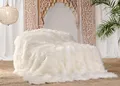 Wohnen & Accessoires Felldecke Tibetlamm in 5 Größen aus weichem Fellimitat als Kuscheldecke, Wohndecke, Tagesdecke oder Fellkissen (150 x 200 cm)