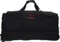 travelite Reisetasche Trolley Basics Wheeled Duffle Black / Orange schwarz 75cm