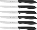 WMF Frühstücksmesser Vespermesser Brötchenmesser 6-teilig Set Schwarz Edelstahl
