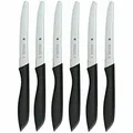 WMF Frühstücksmesser Vespermesser Brötchenmesser 6-teilig Set Schwarz Edelstahl