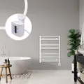 anapont elektrischer Badheizkörper 775x600 - weiß gerade - Timer-Funktion - Handtuchheizkörper - Badheizung elektrisch - Handtuchheizung - Made in Germany