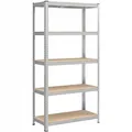 KRUMAD Schwerlastregal 180x90x40 cm 5 MDF Böden 875 kg Tragkraft Regal Metall für Garage Keller Werkstatt Lagerregal ohne Schrauben Höhenverste
