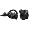 G29 Driving Force Racing Wheel (PS5 / PS4 / PS3 / PC) + Driving Force Shifter bundle - Wired Steering wheel & Pedal set - Sony PlayStation 4