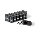 Amazon Basics Hundekotbeutel mit Spender und Leinenclip, Unparfümiert, 300 Beutel (20 Packungen mit je 15 Beuteln), Schwarz