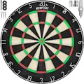 RE:SPORT® Sisal Premium Dartscheibe| Steeldart Dartboard inkl. Montageset | Offizielle Professional Steeldartscheibe mit ultradünnem Drahtsystem
