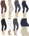 3/4 Capri Leggings  Hose m Taschen hoher Bund verstärkt Baumwolle