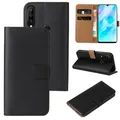 LBH Handyhülle für Huawei P30 Lite mit Karten- und Geldfach Smartphone Hülle mit Standfunktion Flip Case Wallet Schutzhülle Magnetverschluss Schwarz