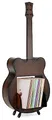 Stagecaptain SR-80 D Schallplattenregal “Django” Sunburst - Aufbewahrungsregal für LPs - Aus Vollholz im Gitarren-Design - Für bis zu 80 Schallplatten - Dunkelbraun