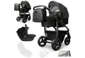 bergsteiger Kombi-Kinderwagen Babywagen Capri 3in1, Kombikinderwagen Komplettset, (10-tlg)