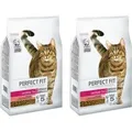 Perfect FitTM - Trockenvollnahrung für ausgewachsene Katzen, reich an Rindfleisch 2x7kg