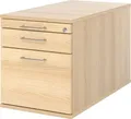 HAMMERBACHER Container Rollcontainer 80cm 1 Schub 1 Hängeregistratur Schloss Bügelgriff Eiche