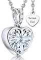 LOVENEST Herzkette Halskette Damen Silber 925 / Gold vergoldet mit Herz-Anhänger Zirkonia (Silberkette Anhänger Geschenke für Frauen Valentinstag Frau Freundin, Geschenkset Damenkette Weihnachten Set), Sie Geburtstag Hochzeitstag Liebesbeweis Liebesgeschenk Herz Schmuck