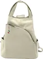 FLORENCE Cityrucksack Florence Rucksack Damen Echtleder, Damen Leder Cityrucksack, beige ca. 27cm