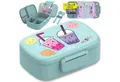 BEARFOOT Lunchbox Brotdose Kinder mit Fächern, auslaufsicher - BubbleTea, mint, Kindergarten und Schule - Mädchen und Jungen, Vesperbox, Snackbox