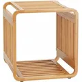 Relaxdays Regal Bambus Natur Mit 2 Ablagen 33 cm x 33 cm x 33 cm