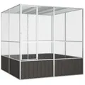 vidaXL Vogelkäfig Anthrazit 213,5x217,5x211,5 cm Verzinkter Stahl