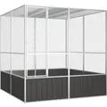 vidaXL Vogelkäfig Anthrazit 213,5x217,5x211,5 cm Verzinkter Stahl