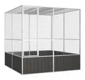 vidaXL Voliere 2135 x 2175 x 2115 cm Voliere Vogelkäfig Anthrazit 213,5x217,5x211,5 c
