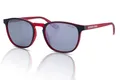 Superdry Sonnenbrille Vintage Neon 160 Marineblau/Rot/Rauch Spiegel Offiziell