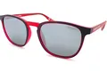 Superdry Vintage Neon Sonnenbrille Marineblau Opak Rot mit Silber Spiegelglas