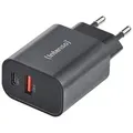 Intenso Power Adapter W30AC, 30W, USB-A und USB-C Anschluss, schwarz