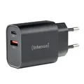 Intenso 30W USB-A, UBS-C Ladegerät, schwarz