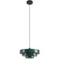 Lindby Pendelleuchte Tivra 10041931 Retro Vintage Antik in Grün aus Metall 1-flammig E27 Wohnzimmerleuchte