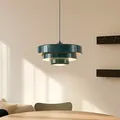 Pendelleuchte Lindby, Tivra, dimmbar, Grün, für Wohnzimmer, Metall, Vintage - 27