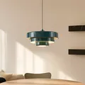 Lindby Pendelleuchte 'Tivra' (Retro, Vintage, Antik) in Grün aus Metall (1 flamm