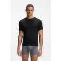 BOSS für Herren. 50534019 3er-Set schwarzer Bambus-T-Shirts (L), Heimtextilien, Baumwolle, Kurzarm