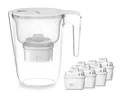 Philips Wasserfilter "Philips Wasserfilter-Kanne 2,6L weiß inkl. 6 Filterkartuschen", transparent