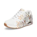 Skechers JGoldcrown Damen Sneaker UNO Metallic Love weiß