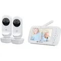 Motorola Babyphone Video Nursery VM 35-2 Twin 2x Kameras, 5-Zoll-Farbdisplay weiß