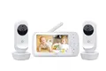 Motorola Nursery VM35-2 / Ease 35-2 Babyphone mit 2 Kameras 5,0 Zoll Video Baby Monitor Display - Nachtsicht, Zwei-Wege Kommunikation, Wiegenlieder, Zoom, Raumtemperatur, 1080p - Weiß