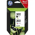 HP 302 Combo Packung Pack Druckerpatronen Original Tinte Schwarz E Tri-Color